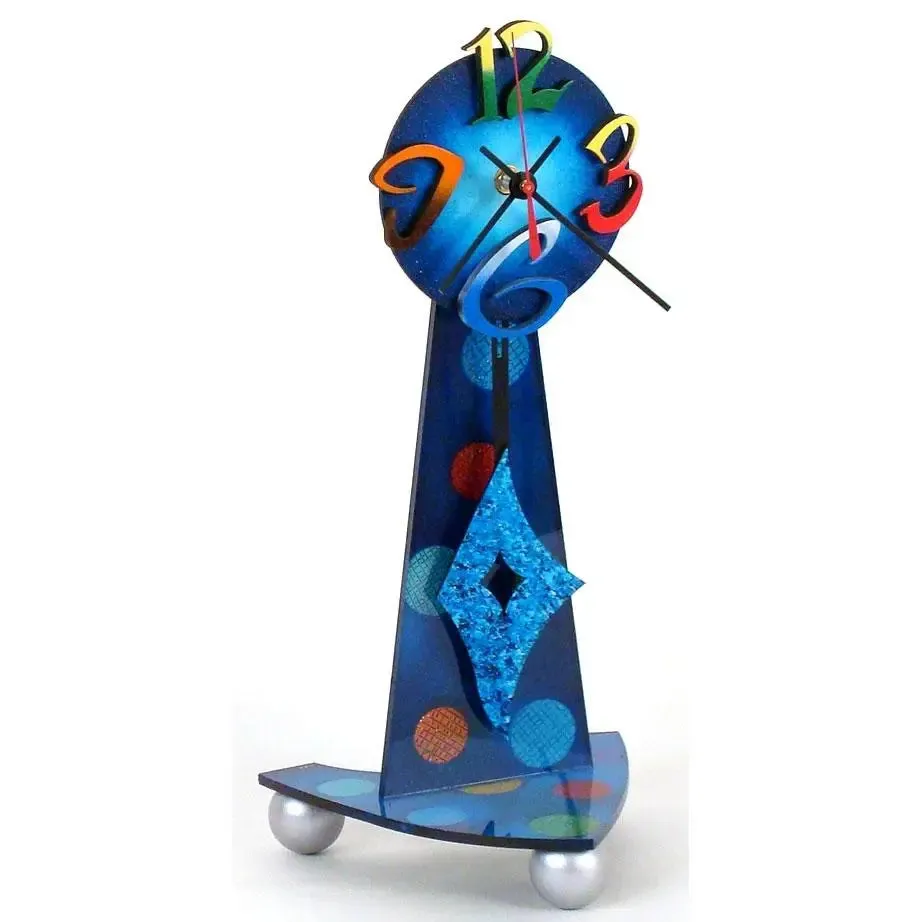 Table, Desk & Shelf Top Blue Clock by David Scherer