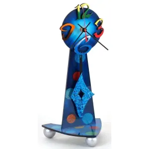 Table, Desk & Shelf Top Blue Clock by David Scherer