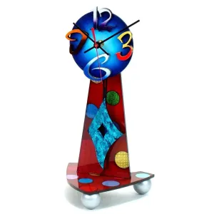 Table, Desk & Shelf Top Red Clock by David Scherer