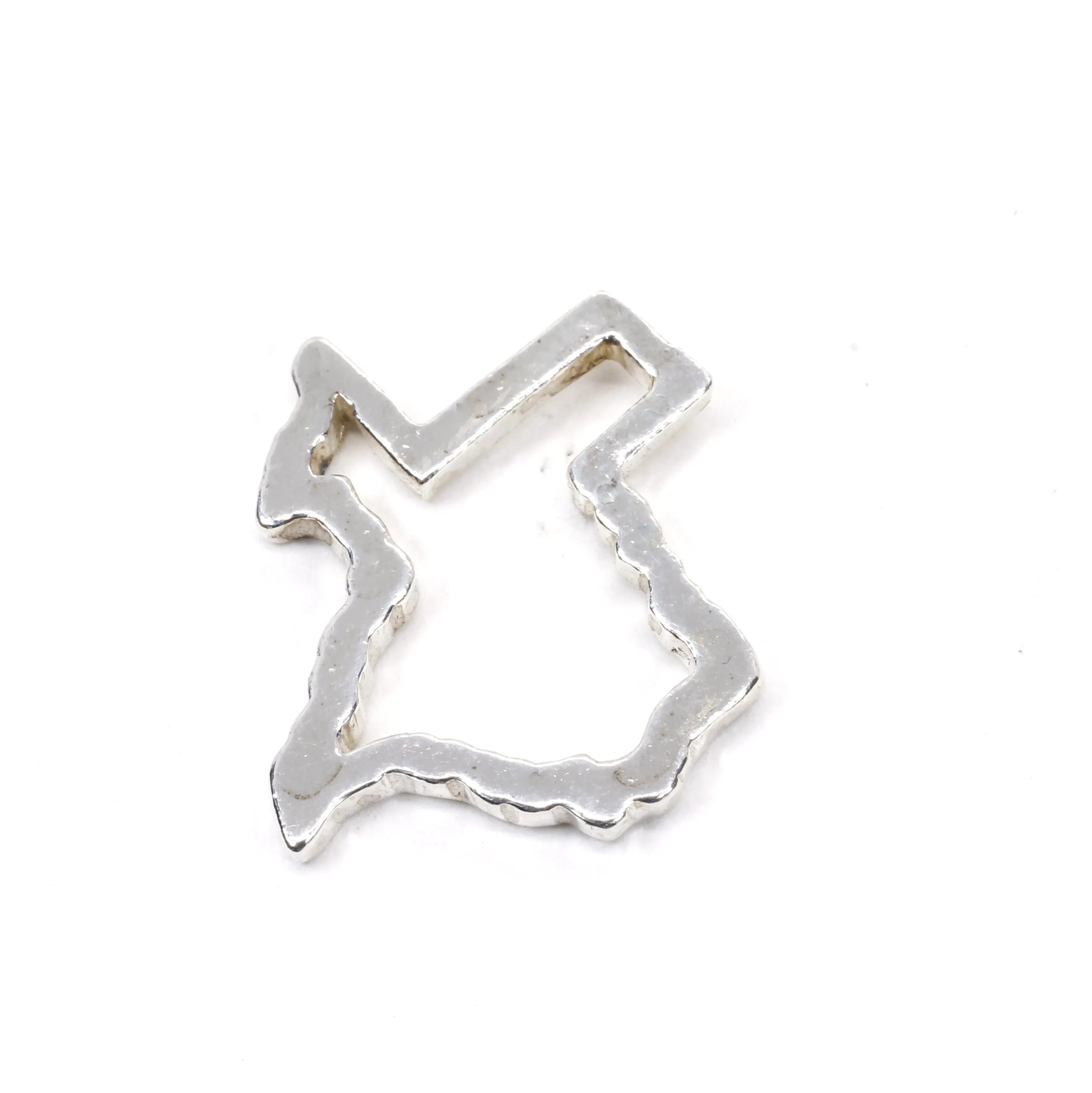 Texas Pin or Tie Tack with Lone Star State of Texas Silhoutte Outline in real silver