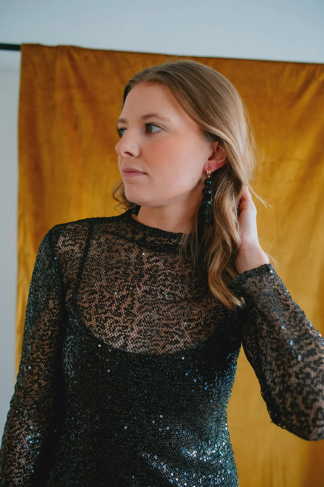 The Bardot Drop Earring - Onyx