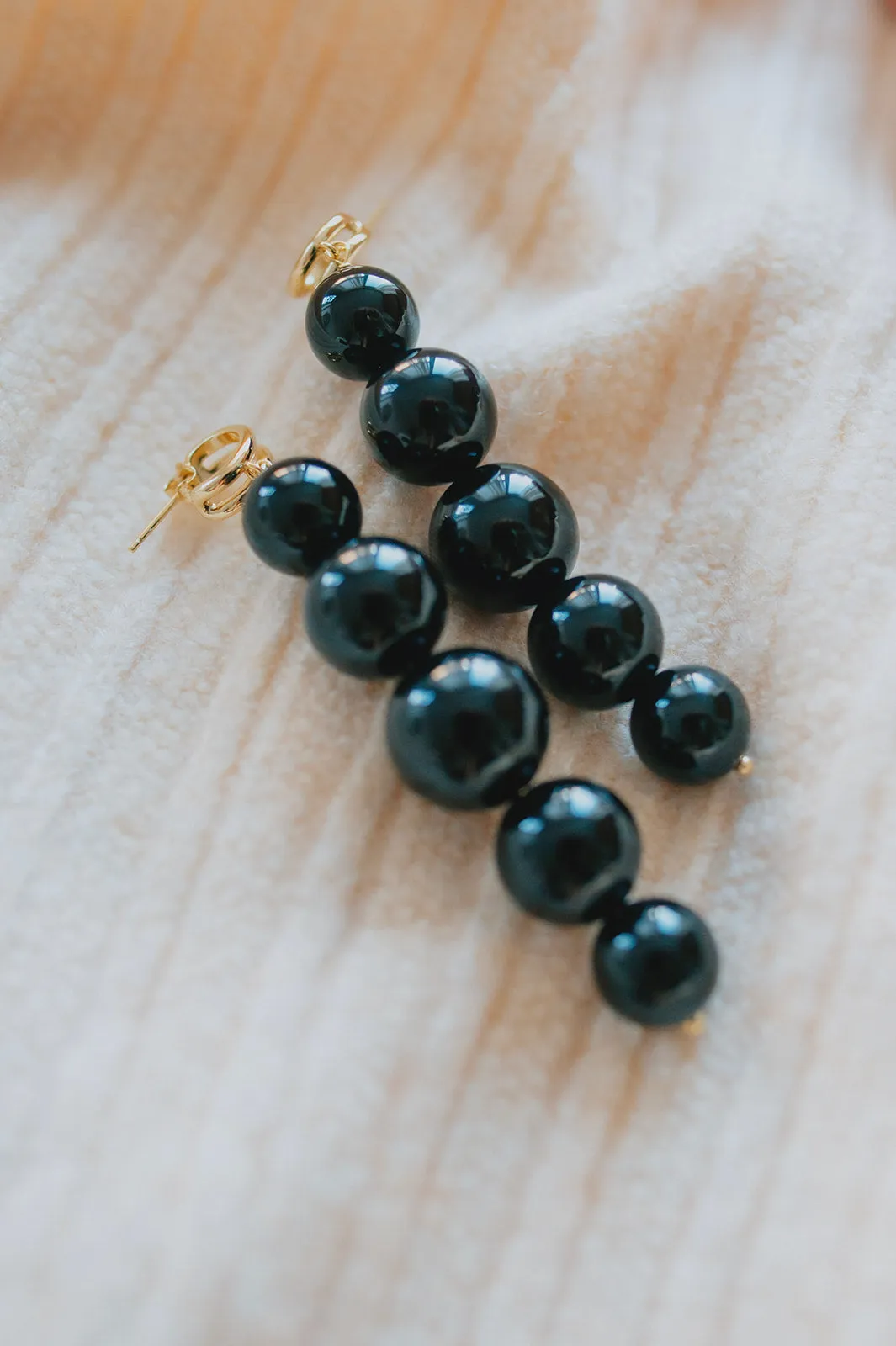 The Bardot Drop Earring - Onyx