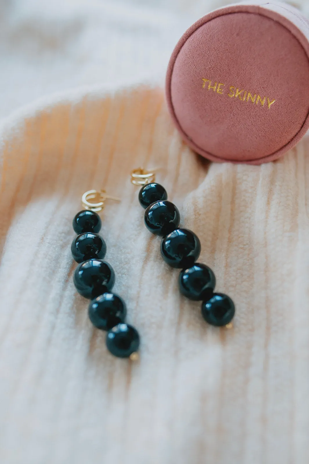 The Bardot Drop Earring - Onyx