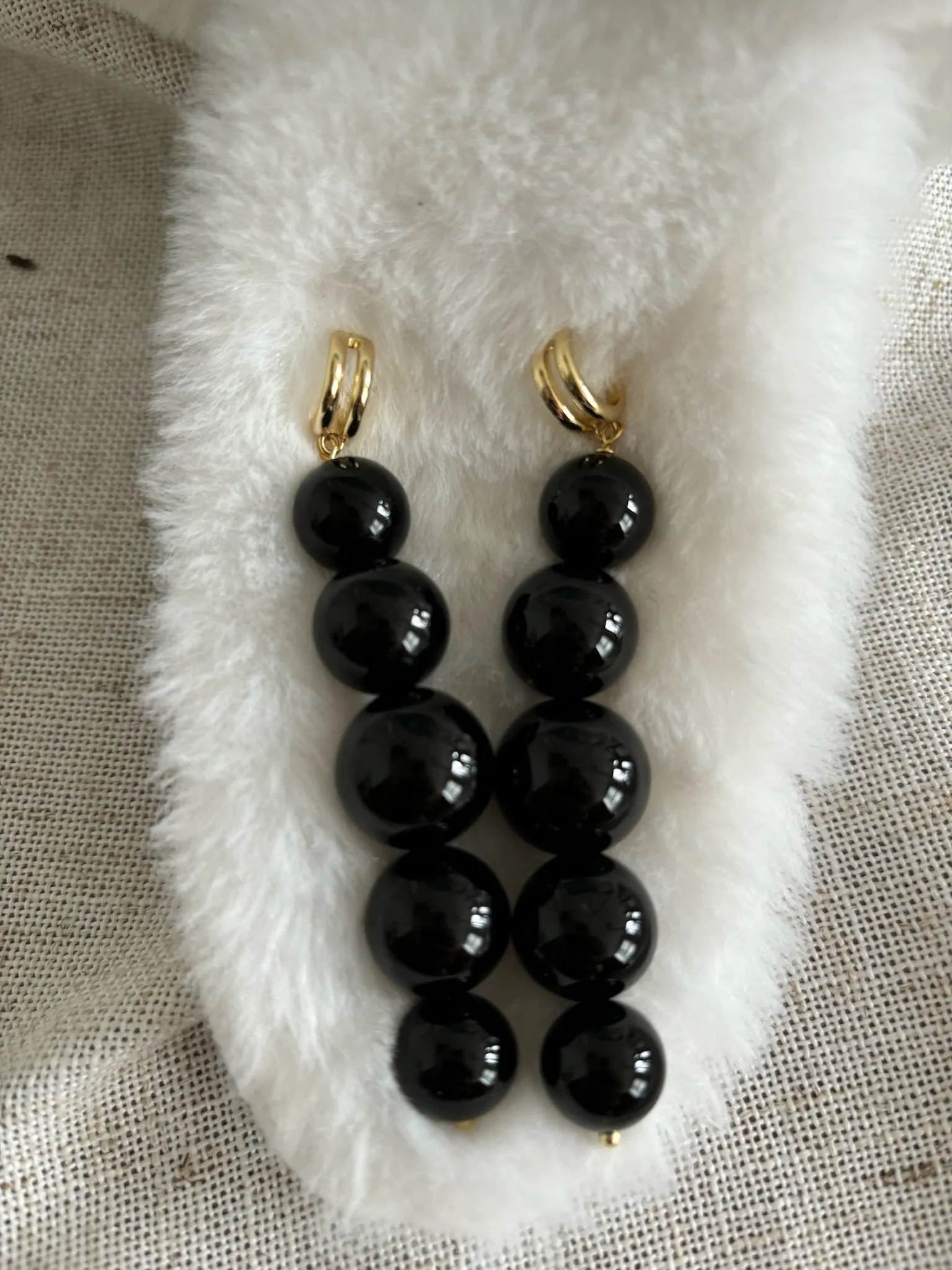 The Bardot Drop Earring - Onyx