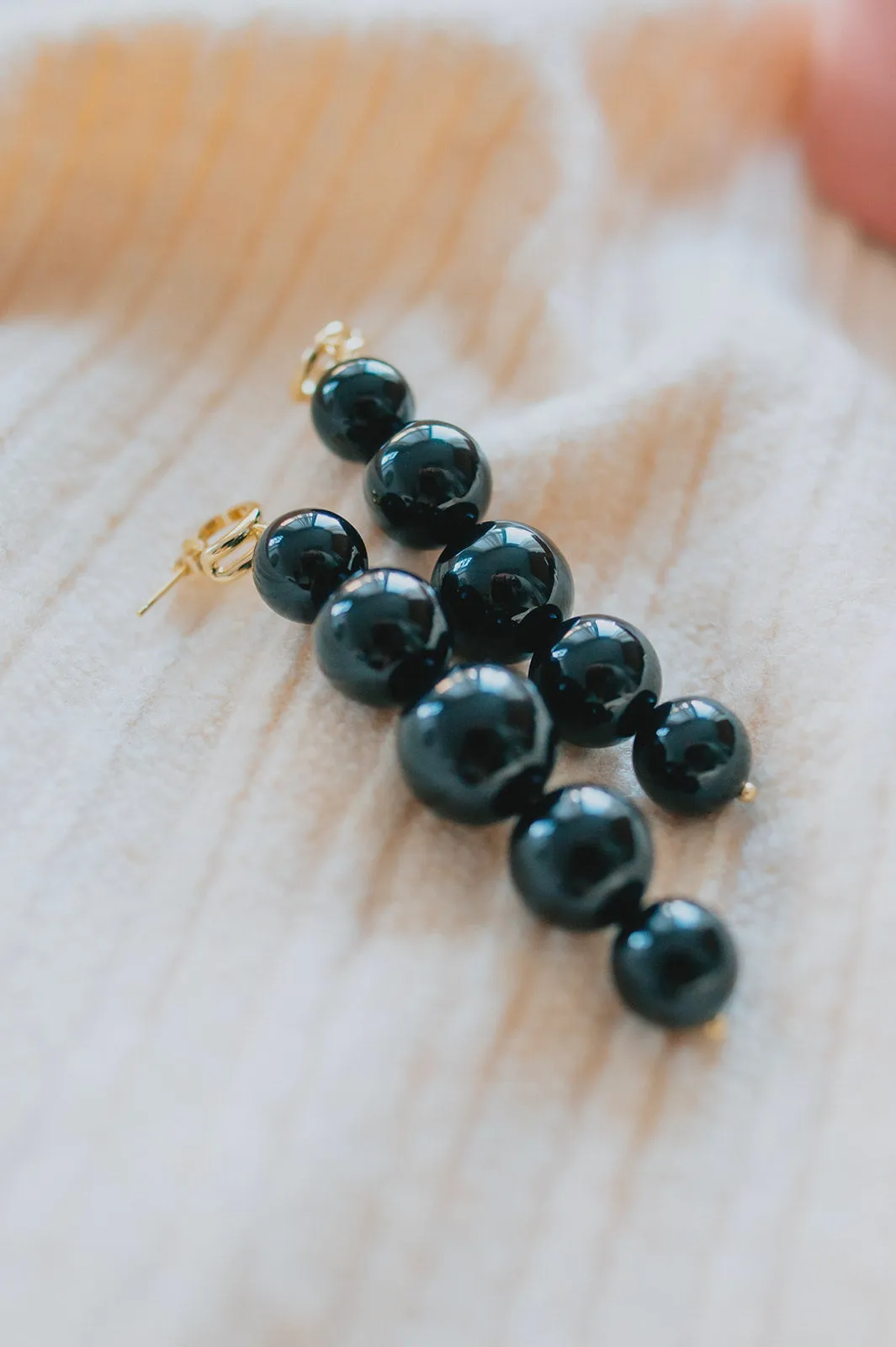 The Bardot Drop Earring - Onyx