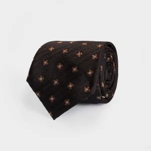 The Brown Fiore Silk Tie