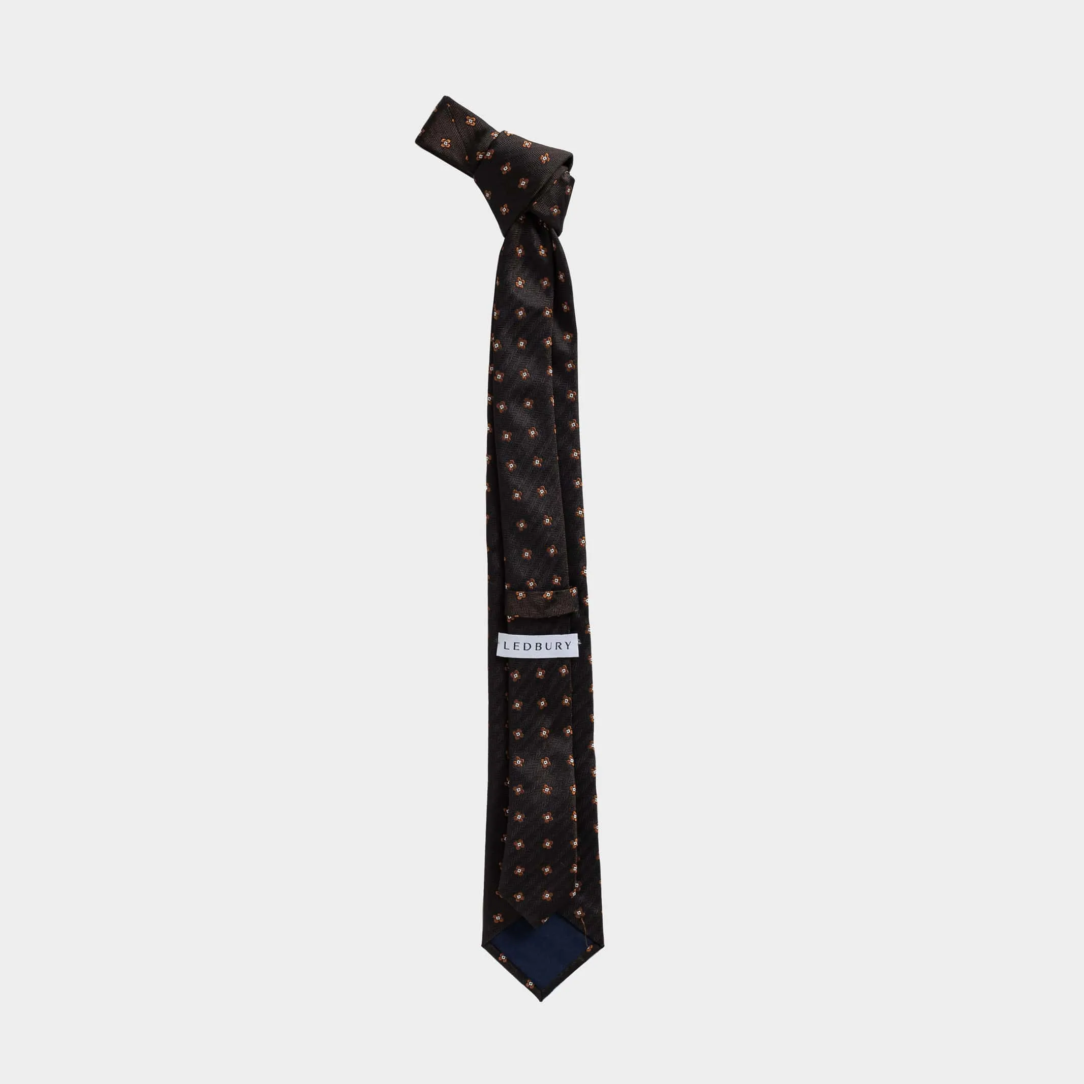 The Brown Fiore Silk Tie