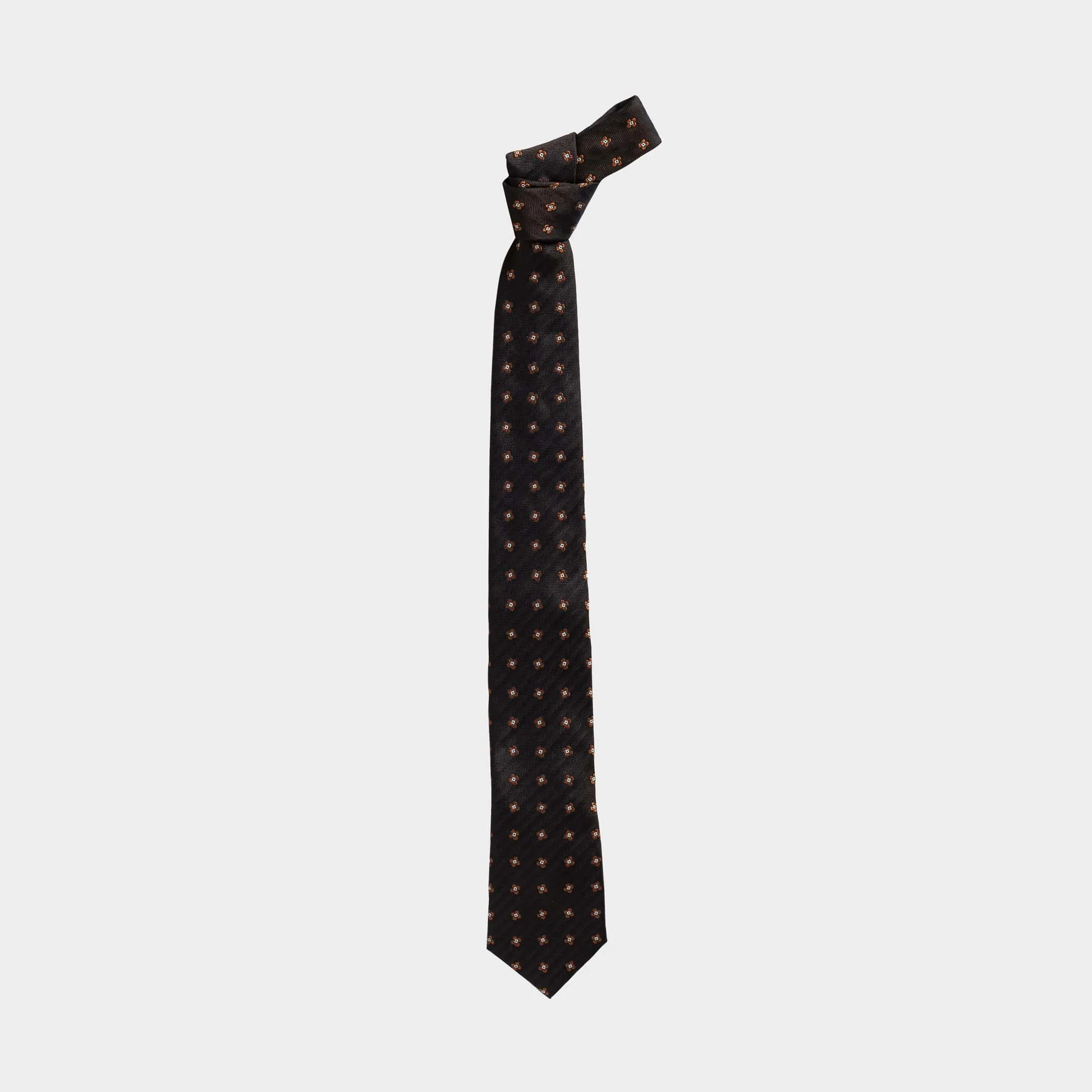 The Brown Fiore Silk Tie