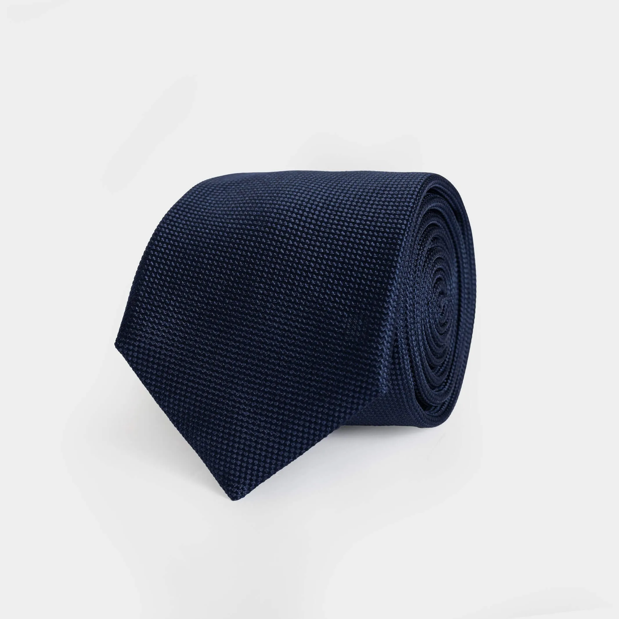 The Navy Barone Silk Tie