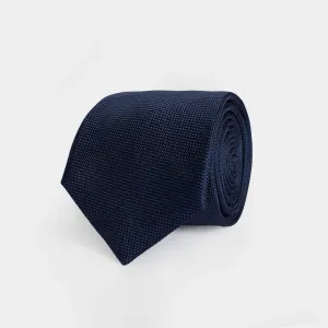 The Navy Barone Silk Tie