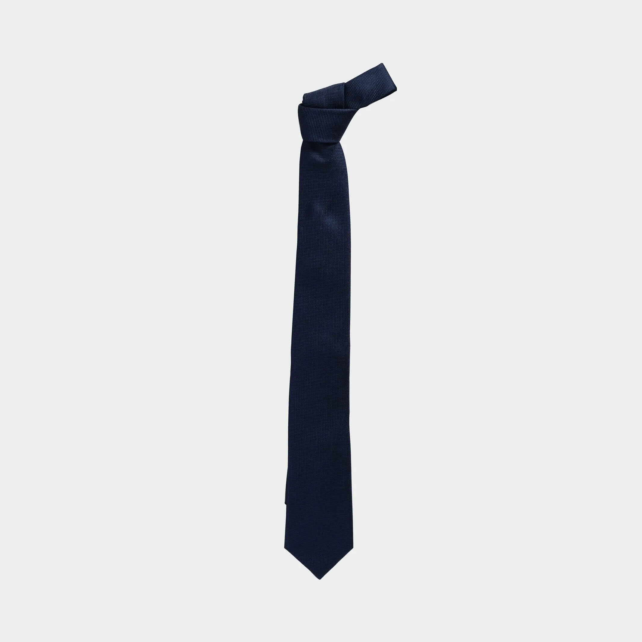 The Navy Barone Silk Tie