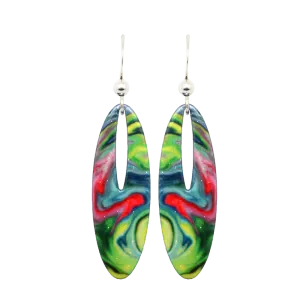 The Swirly Slender Open Oval Earrings