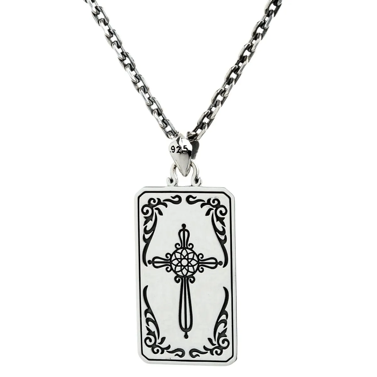 The World Tarot Card Sterling Silver Pendant