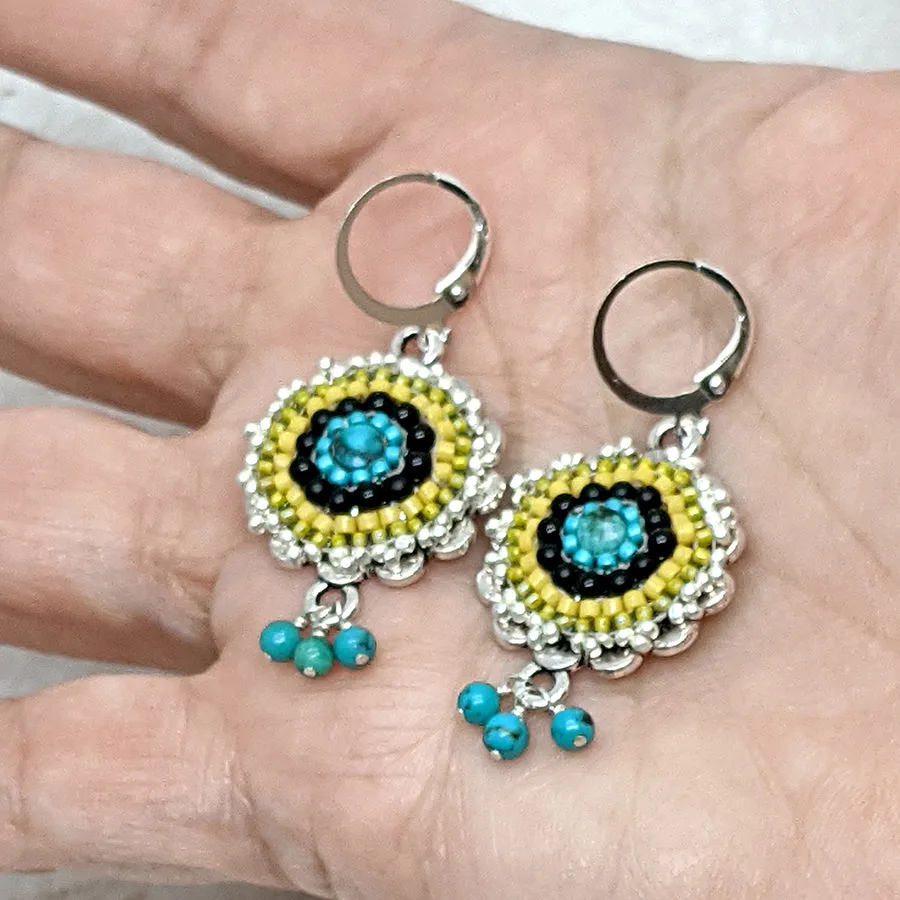 Three Graces Turquoise Earrings