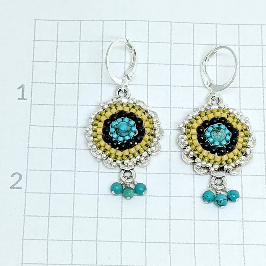 Three Graces Turquoise Earrings