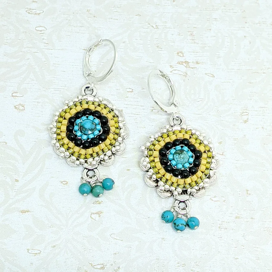 Three Graces Turquoise Earrings
