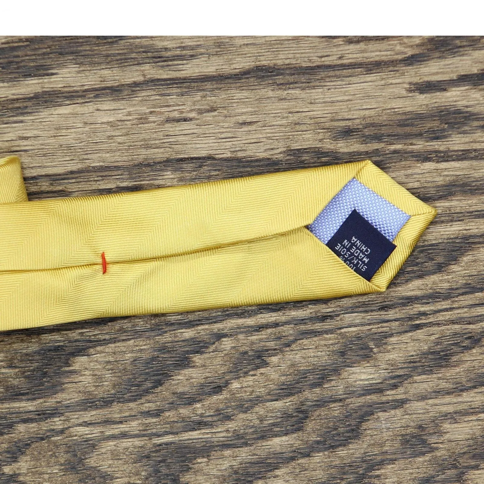 Tommy Hilfiger Men's New Herringbone Solid Skinny Tie 87991201 Yellow One Size