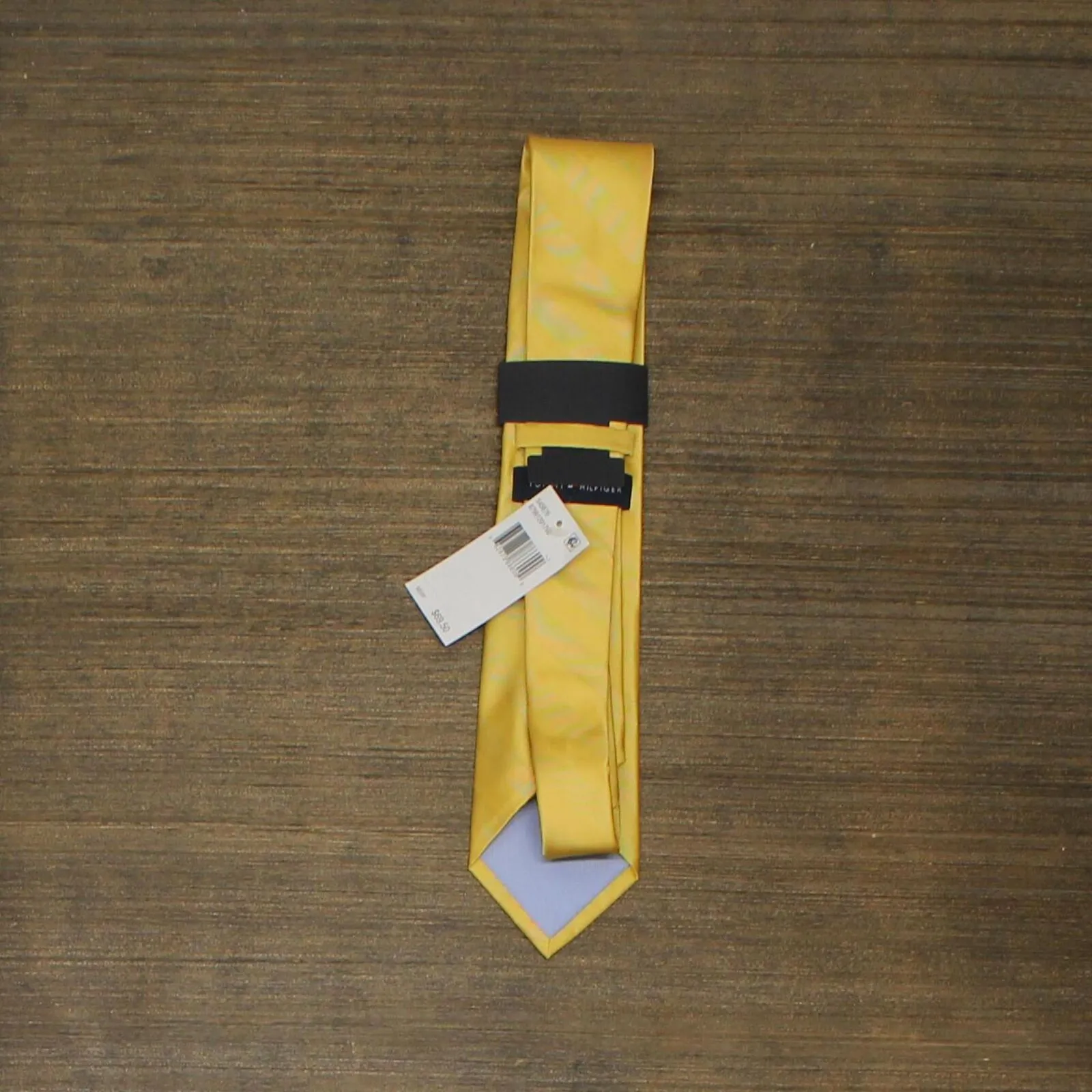 Tommy Hilfiger Men's New Herringbone Solid Skinny Tie 87991201 Yellow One Size