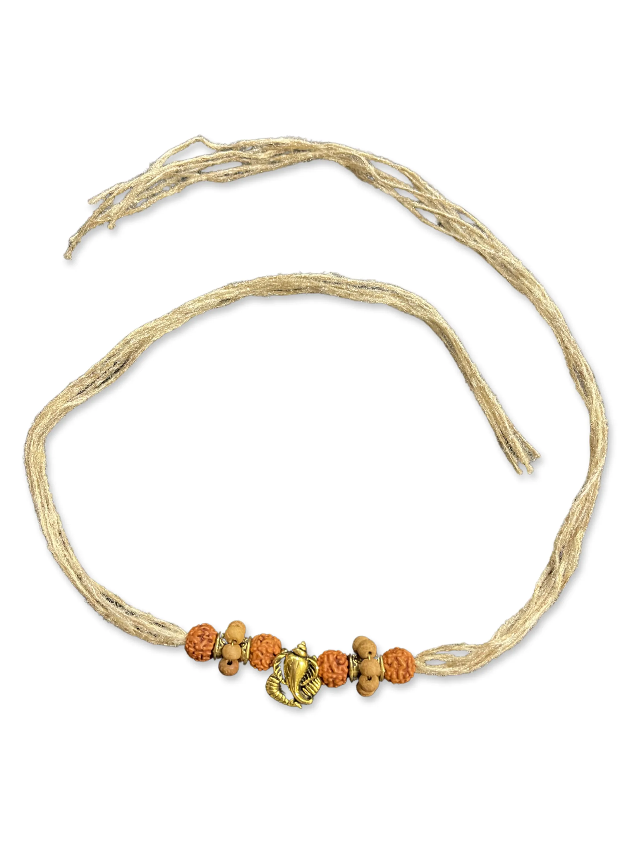 Trendy Rakhi Design Ganesha with Rudraksha/Tulsi Beads Pendant Mauli Thread For Raksha Bandhan