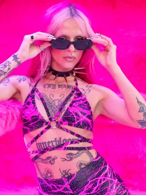 TRIANGLE WRAP TOP - PINK VOLTAGE