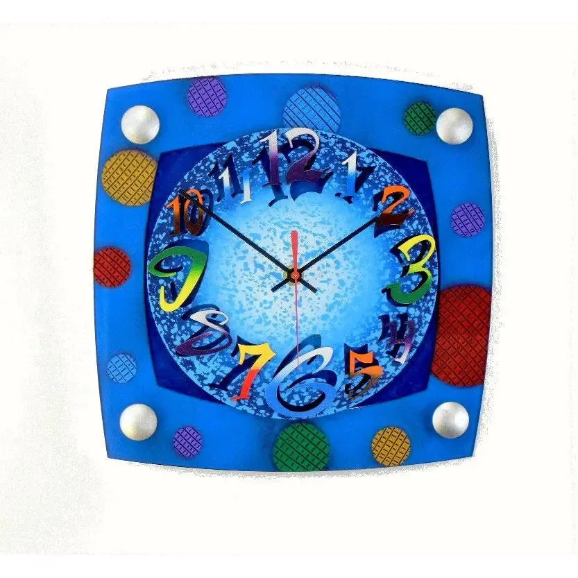 TV Mod Blue Wall Clock by David Scherer