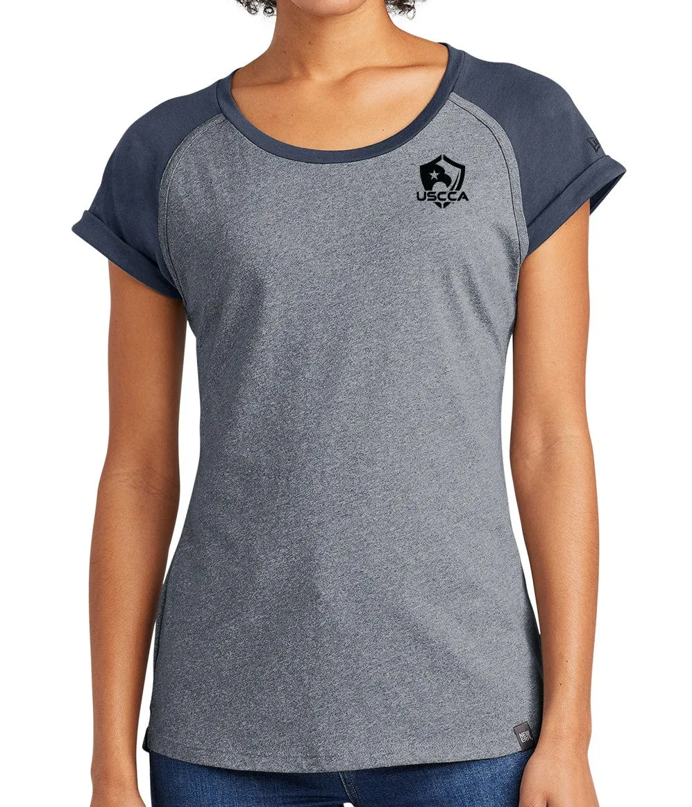 USCCA New Era® Ladies Heritage Blend Varsity Tee