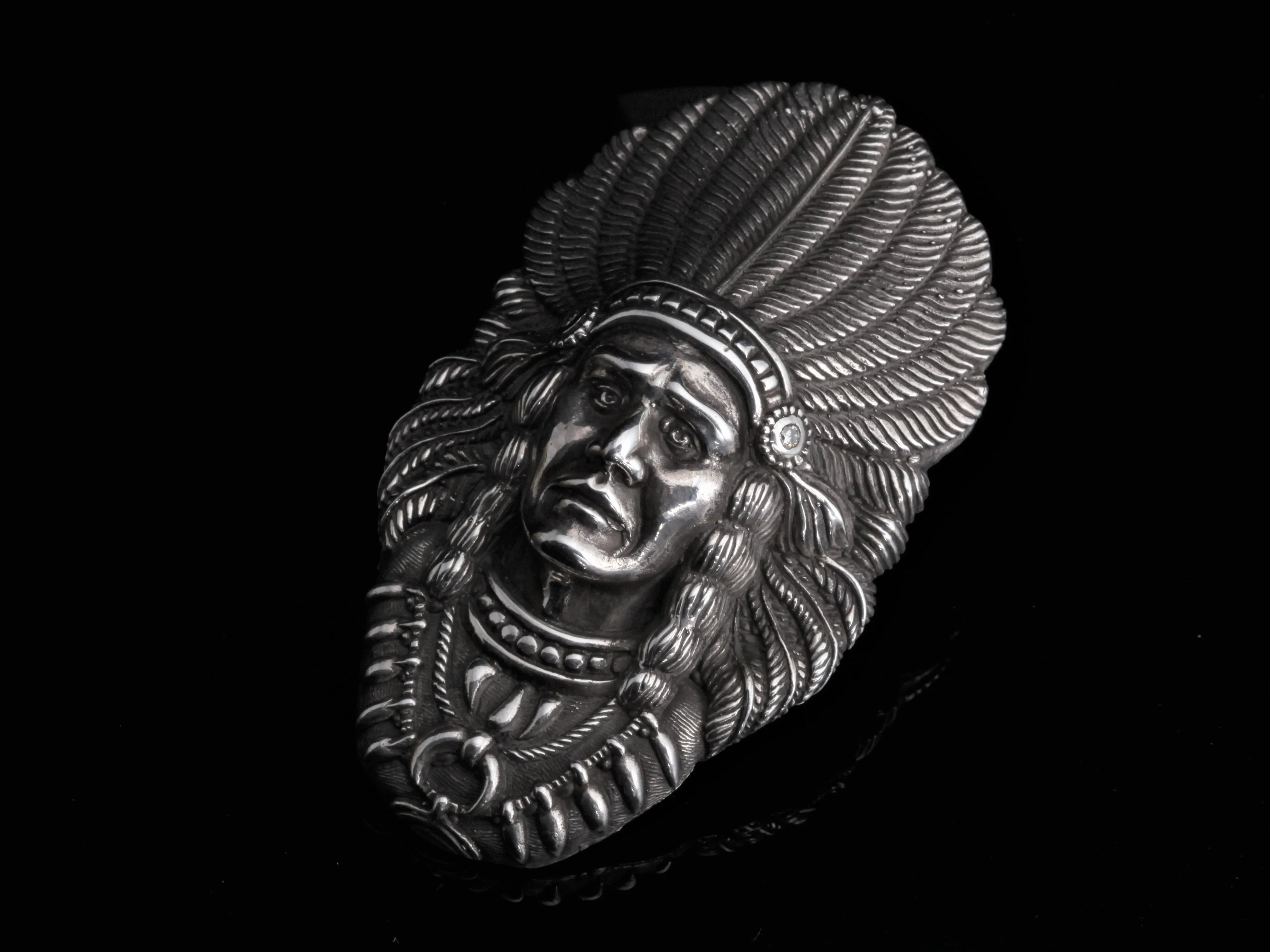 Ute Chief Bolo with Diamonds