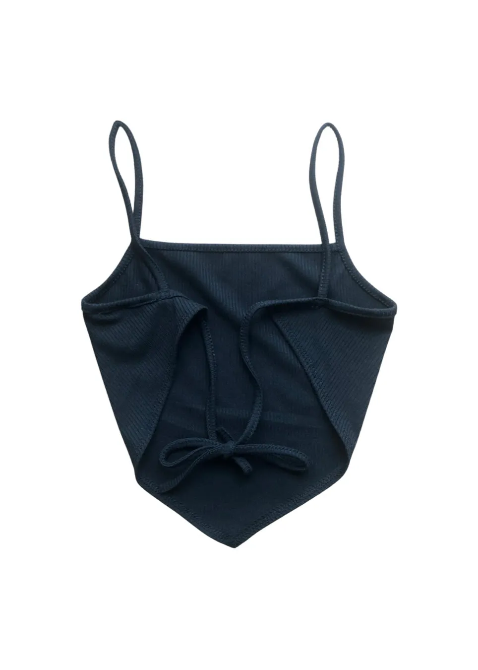 Valentina Cami Crop Top - Black