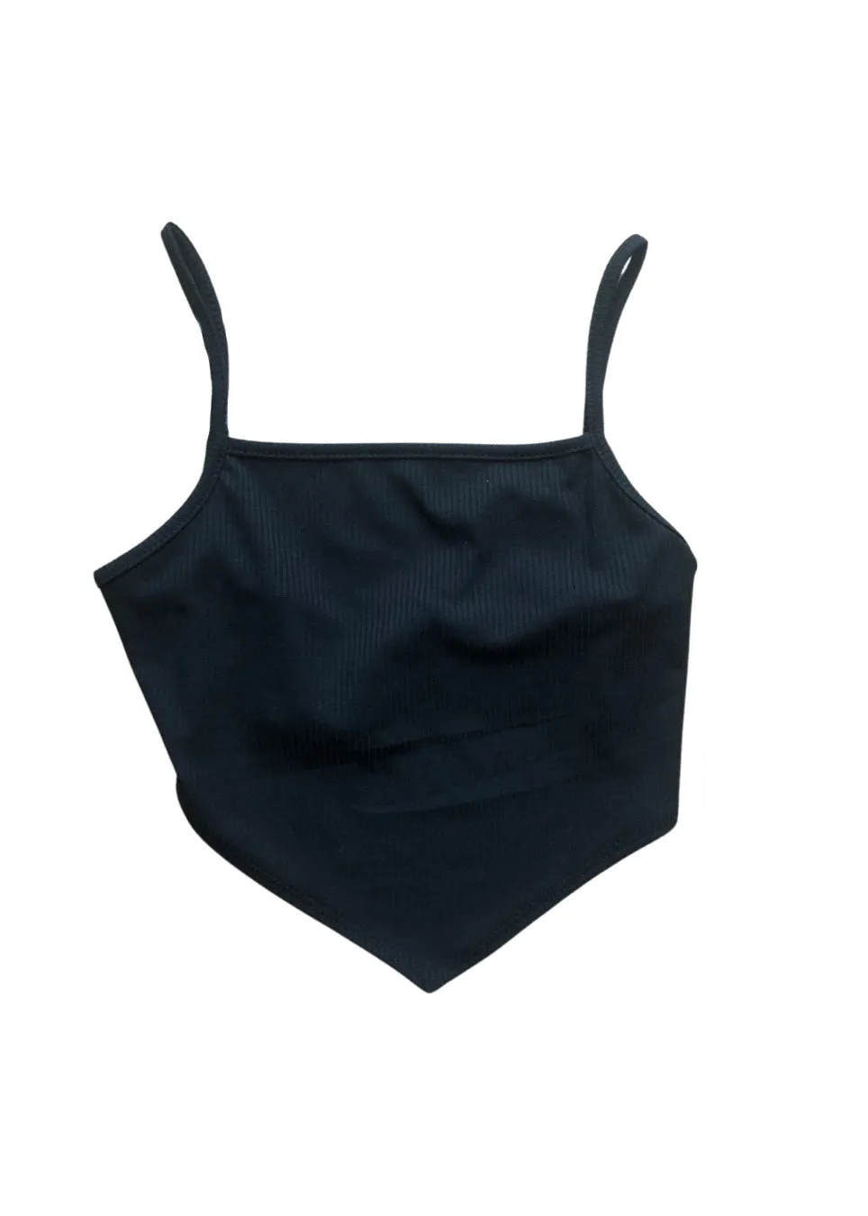 Valentina Cami Crop Top - Black
