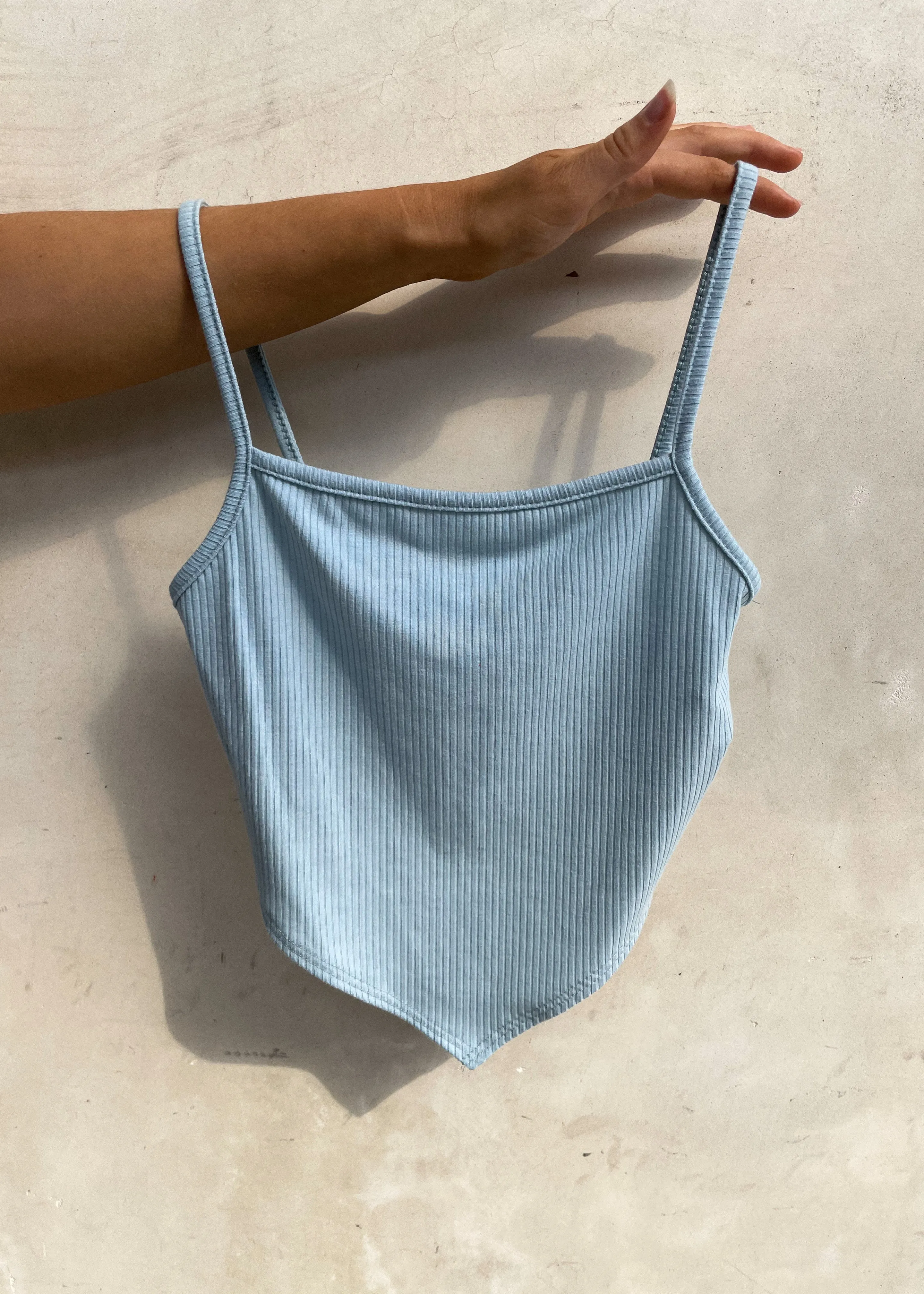 Valentina Cami Crop Top - Blue