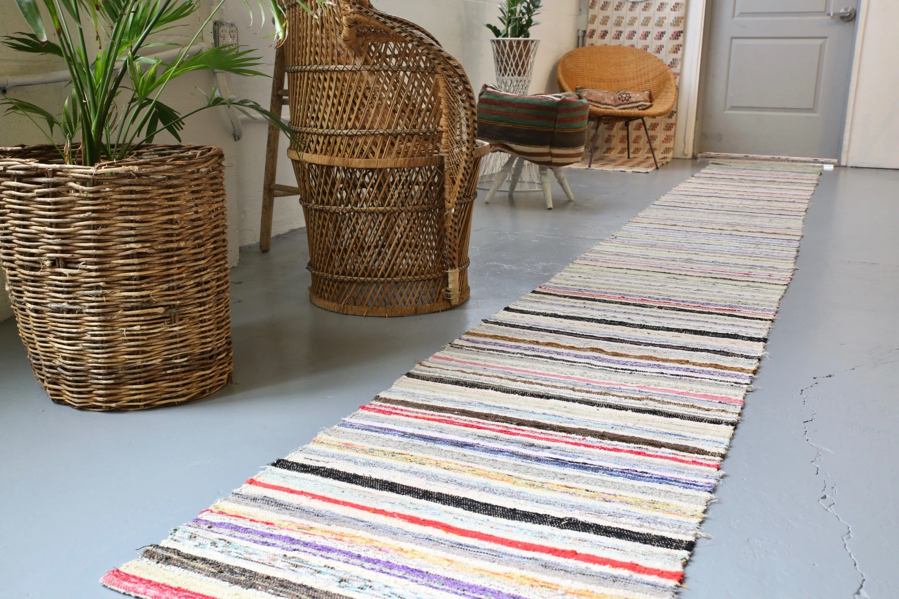 Vintage Chaput Kilim Runner 2.2ftx19.3ft