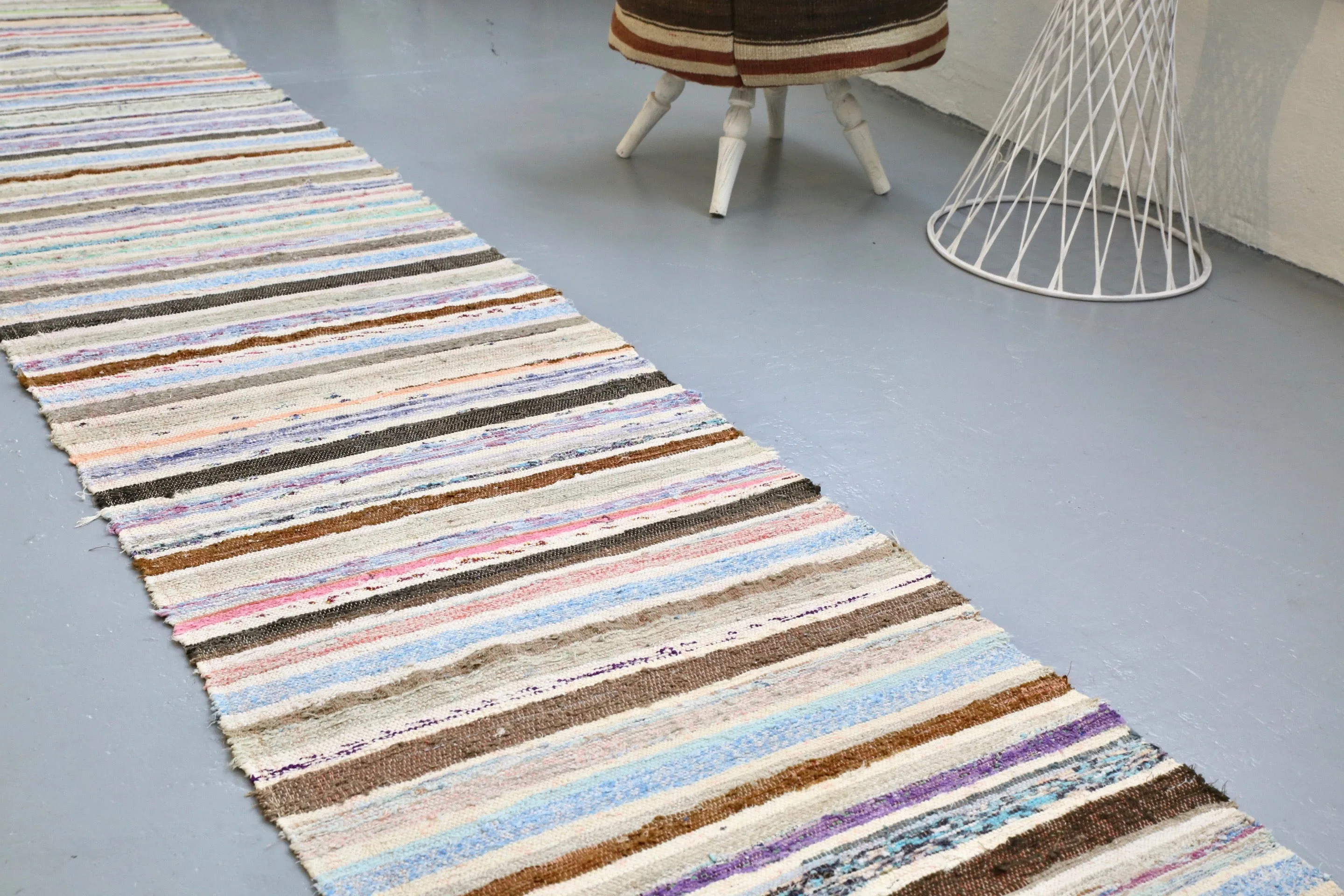 Vintage Chaput Kilim Runner 2.2ftx19.3ft