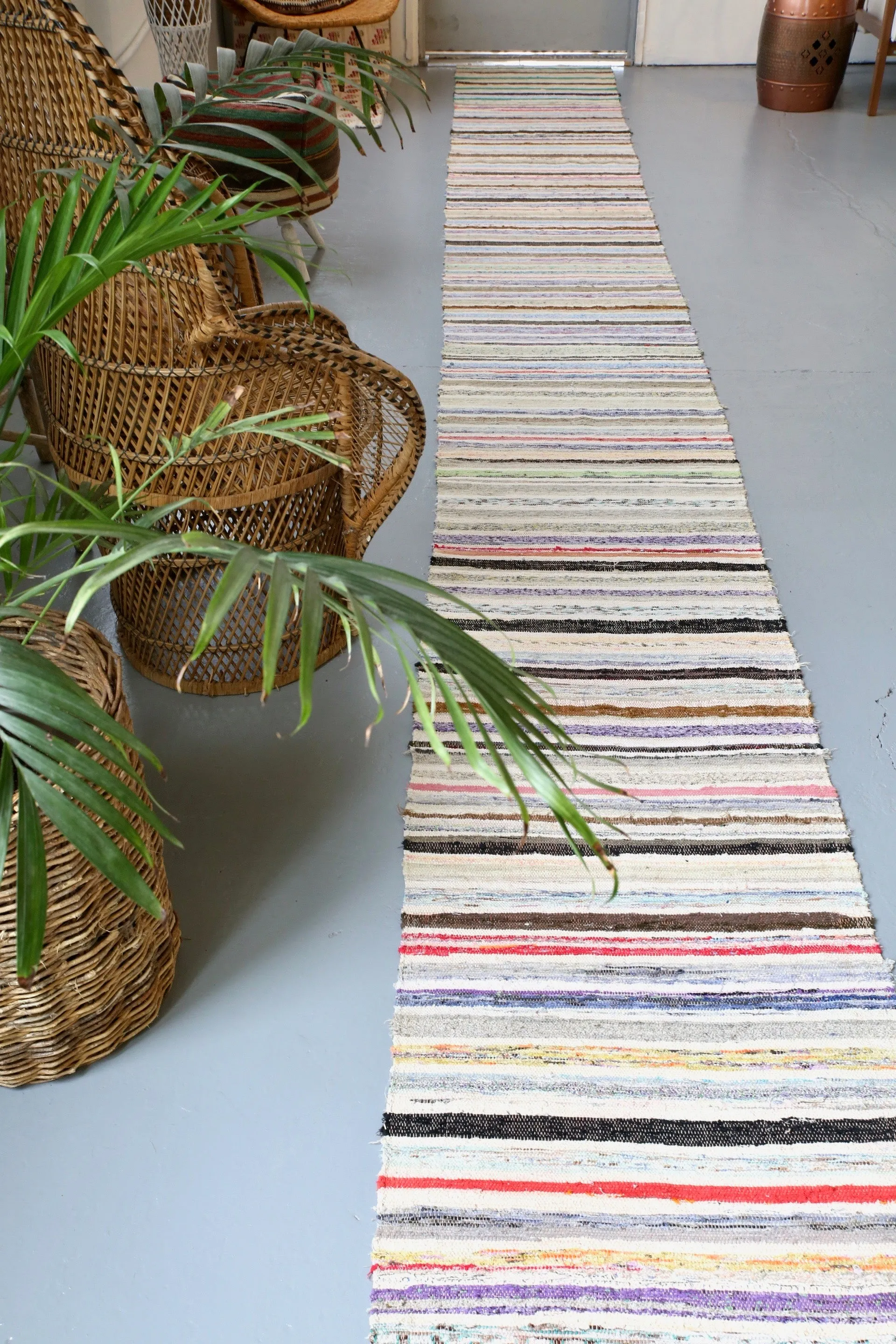 Vintage Chaput Kilim Runner 2.2ftx19.3ft
