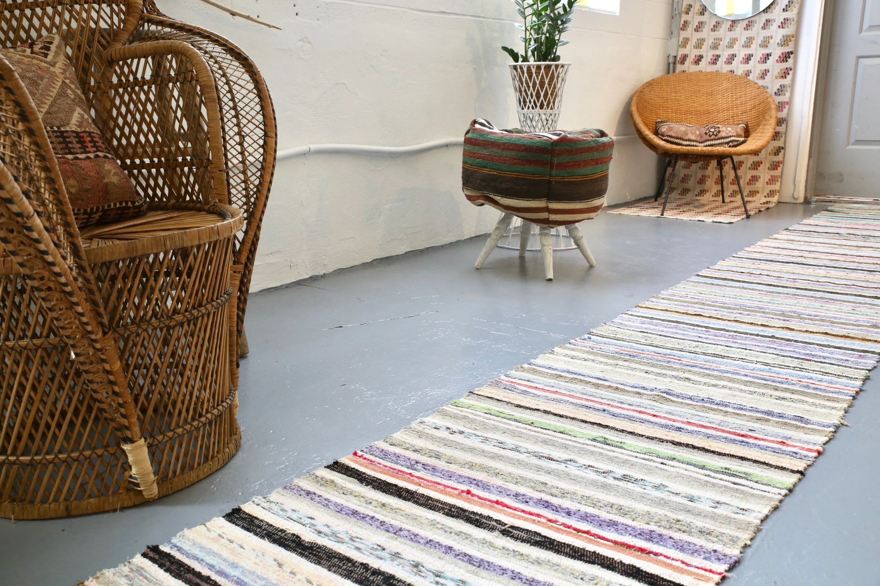 Vintage Chaput Kilim Runner 2.2ftx19.3ft
