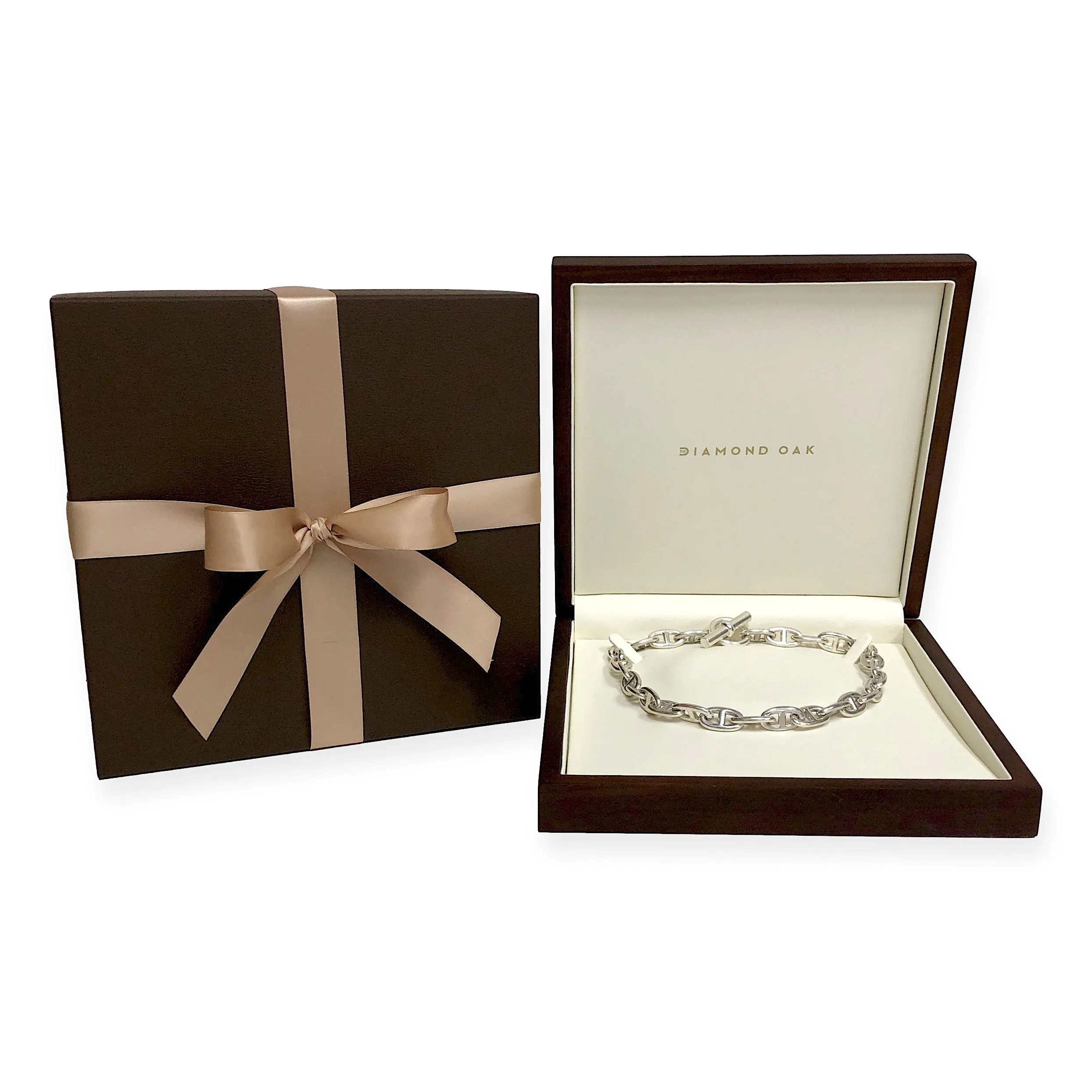 Vintage Hermes Chaine D'Ancre Sterling Silver Large Link Toggle Necklace 17"