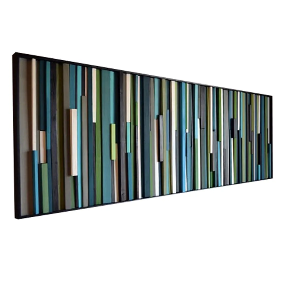 Wood Wall Art - 3D art - Modern Wood Sculpture - 15x38