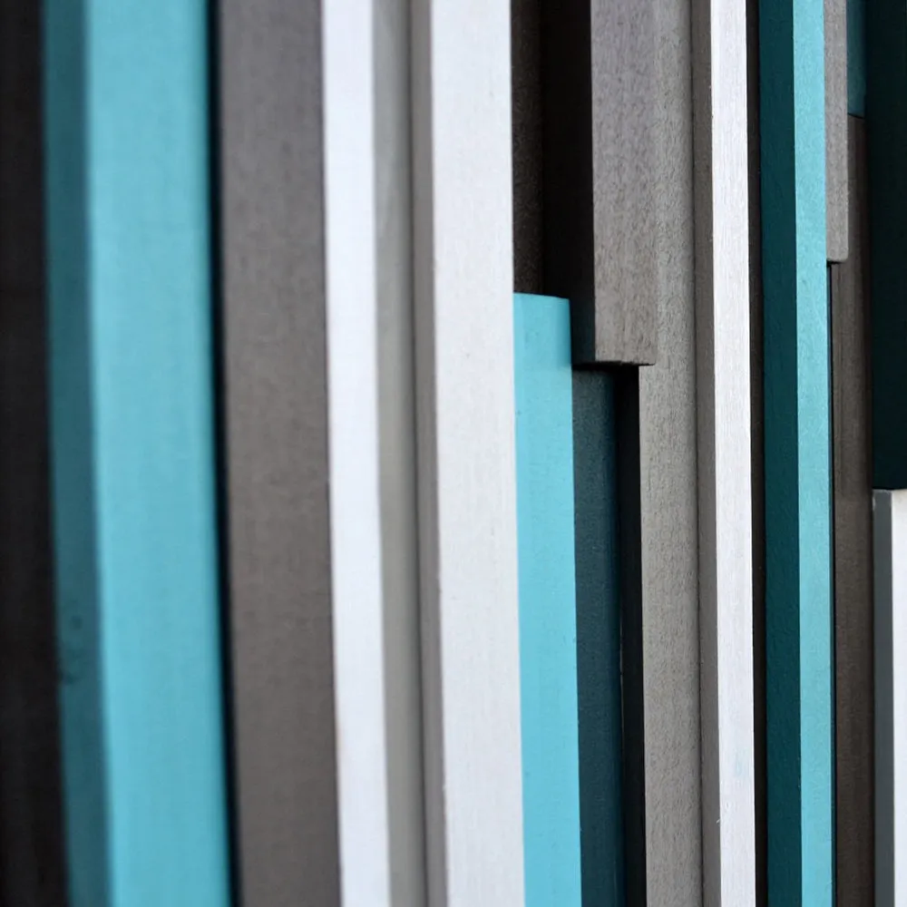 Wood Wall Art - Reclaimed Wood Art - 3D - Wall Art Sculpture 20X60