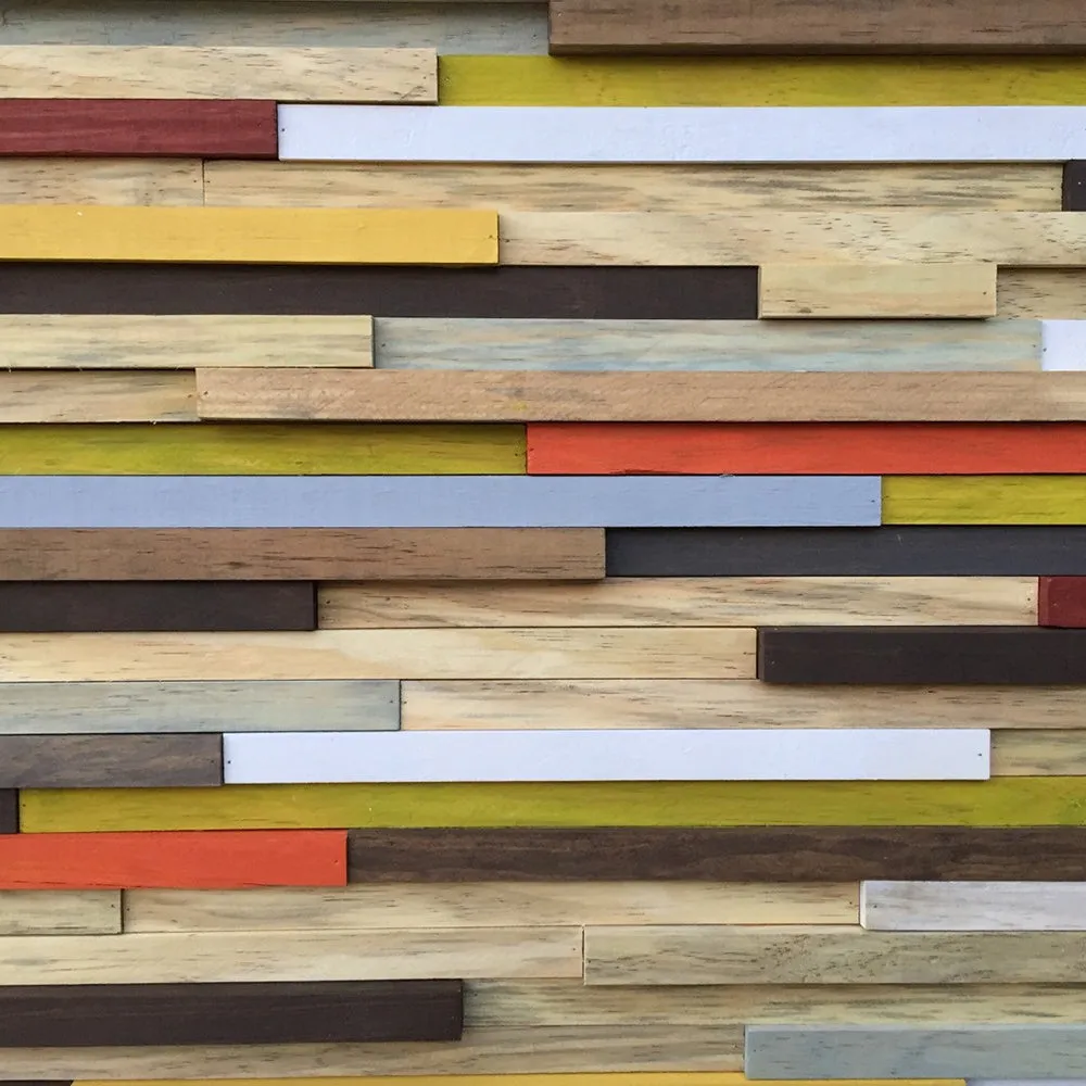 Wood Wall Art - Skinny Rectangles - Reclaimed Wood - Abstract Sculpture 42X30