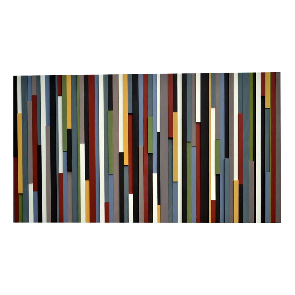 Wood Wall Art - Wood Sculpture - 3D Art - Abstract Painting on Wood - 24x48