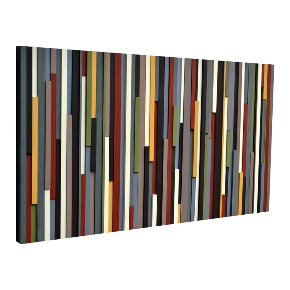 Wood Wall Art - Wood Sculpture - 3D Art - Abstract Painting on Wood - 24x48