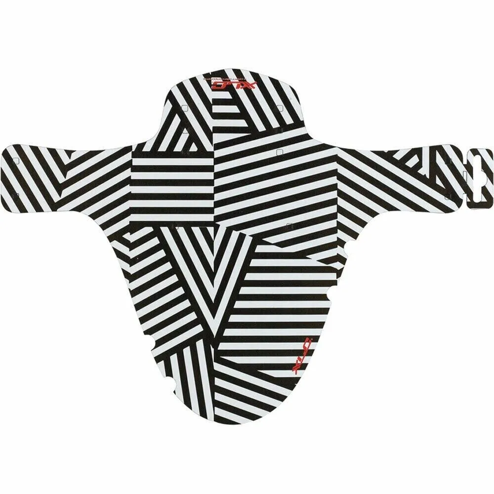 XLC MG-C30 Zebra Print Fat Bike Mini Front Mudguard - Black & White